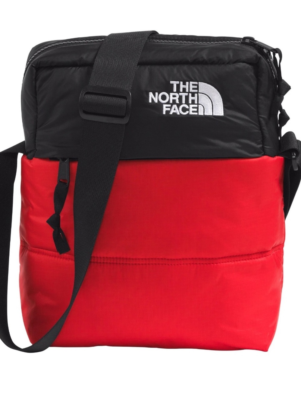 The North Face Nuptse Black and Red Waist/Crossbody Bag
